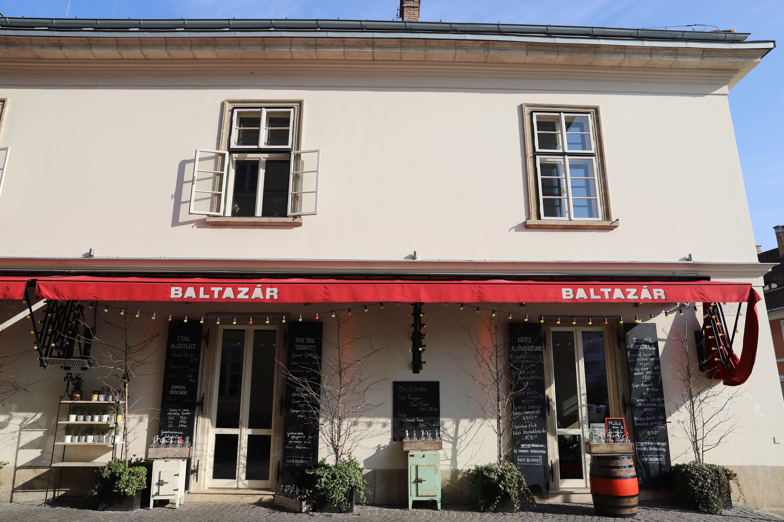 Baltazar hotel og restaurnat i Budapest.