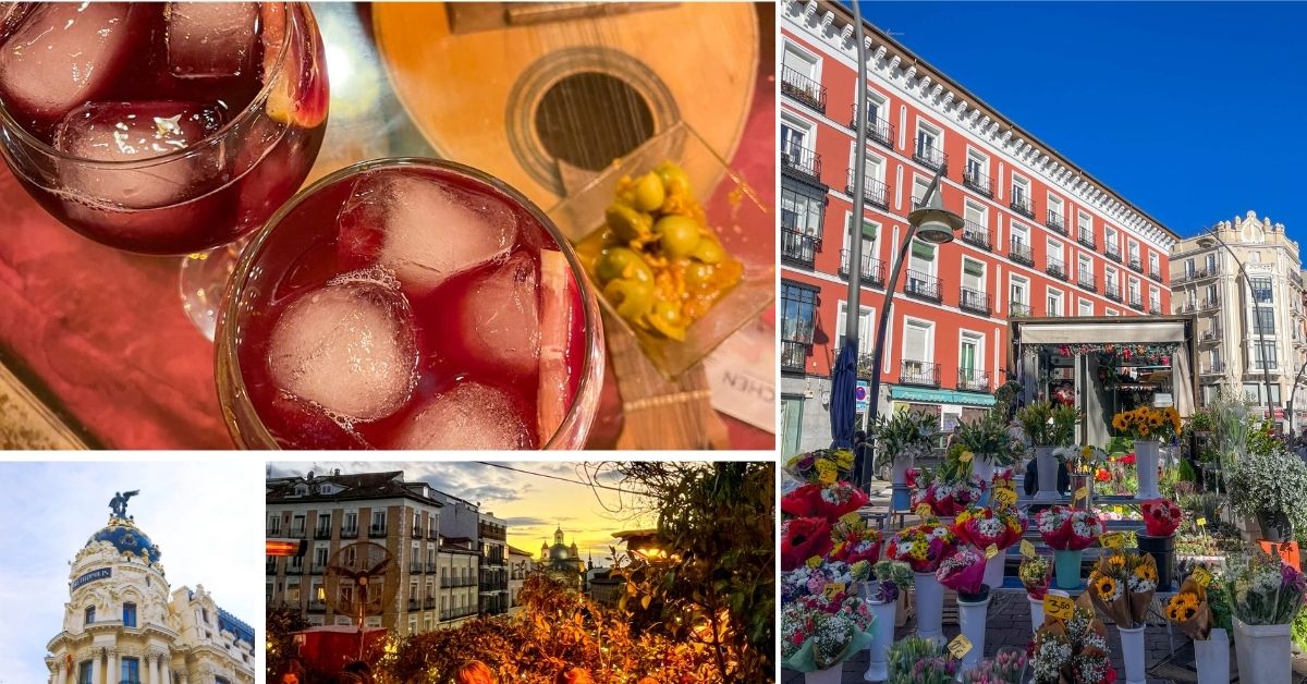 Tinto de Verano, blomster og uterestaurant.