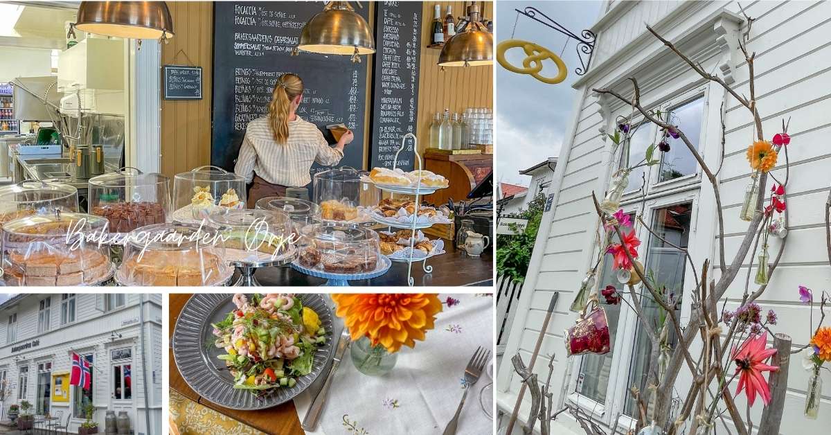 Bakergaarden Ørje, spisested med lunch og kaker.