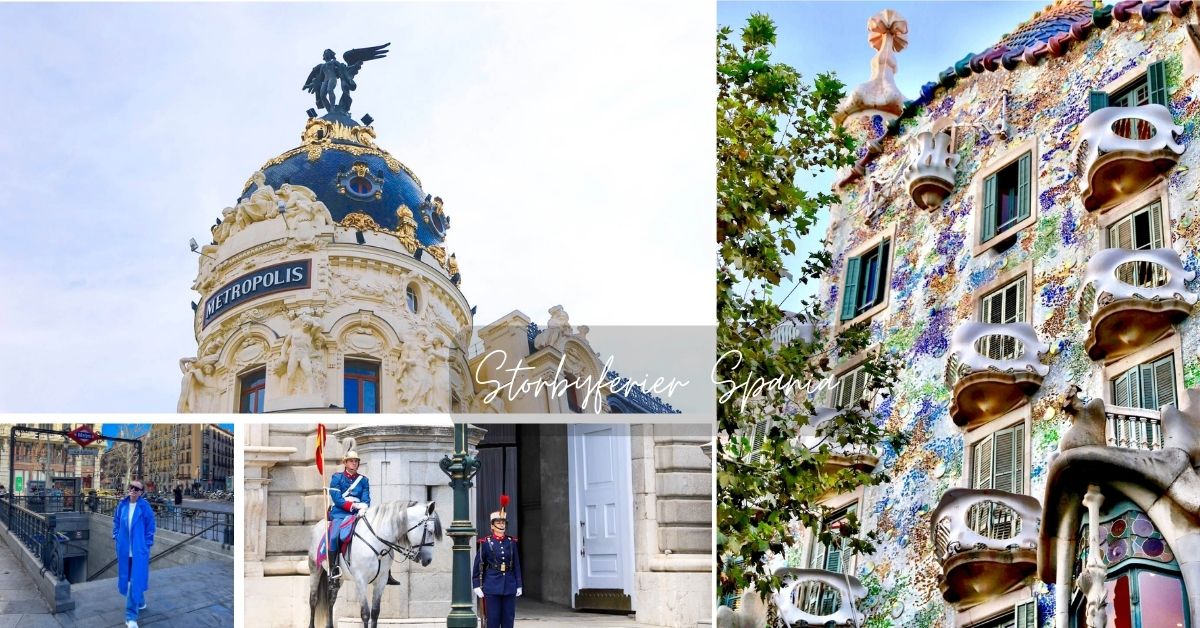 Gaudis hus Barcelona og kongelige palass i Madrid. Merete Moen på storbyferie.