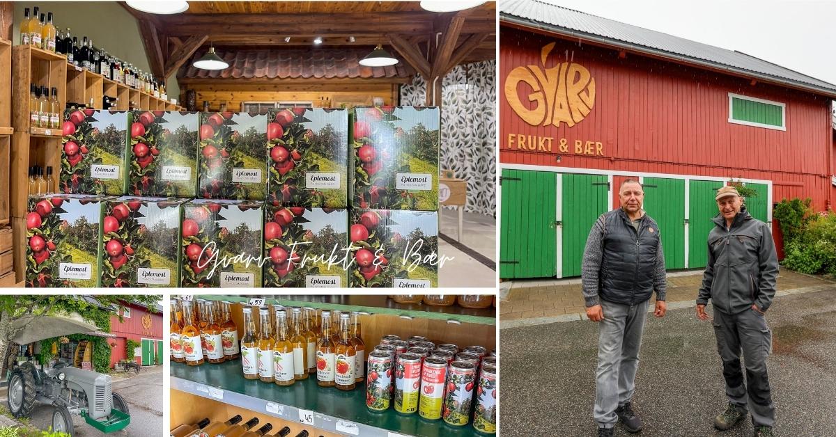 Gårdsbutikk telemark med eplemost og lokale varer.