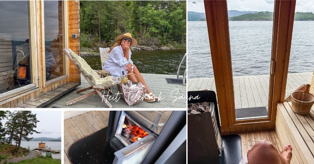 Heit Sauna Telemark dame med hatt og badekape