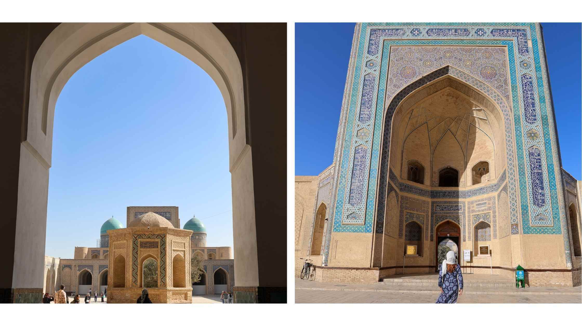 Kalyan-komplekset i Usbekistan – med Kalyan-moskeen og Mir-i-Arab Madrasa, et mesterverk av islamsk arkitektur fra 1500-tallet.