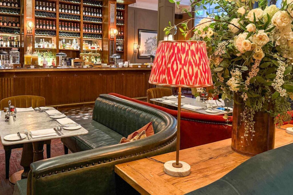 Bar og restaurant på King Street Townhouse, boutiquehotell i Manchester sentrum