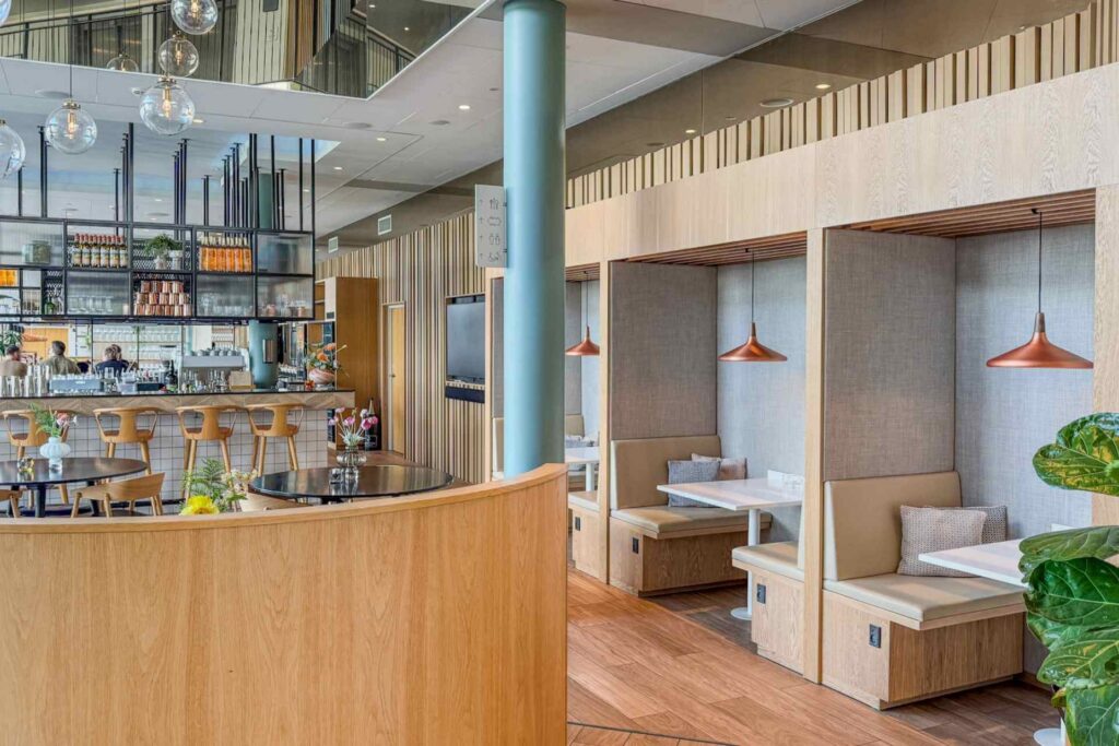 Loungeområdet på hotellet i Tórshavn.